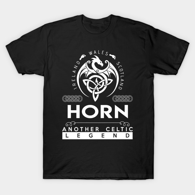 Horn Name T Shirt - Another Celtic Legend Horn Dragon Gift Item T-Shirt by harpermargy8920